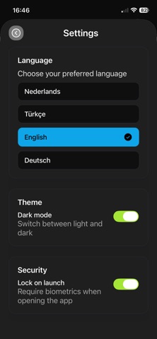 Go-To-Go Expense interface