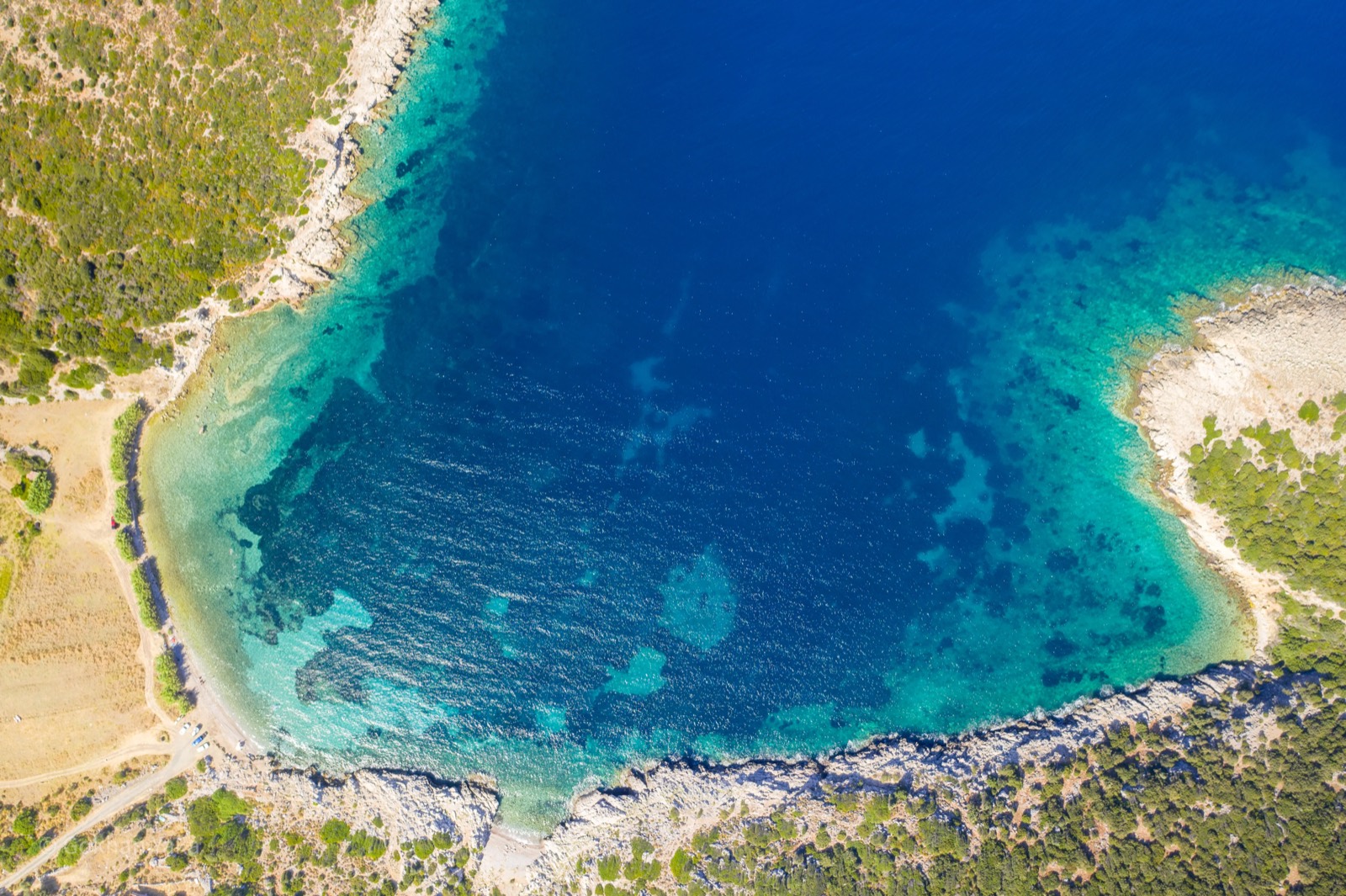 Travel landscape photographed from above