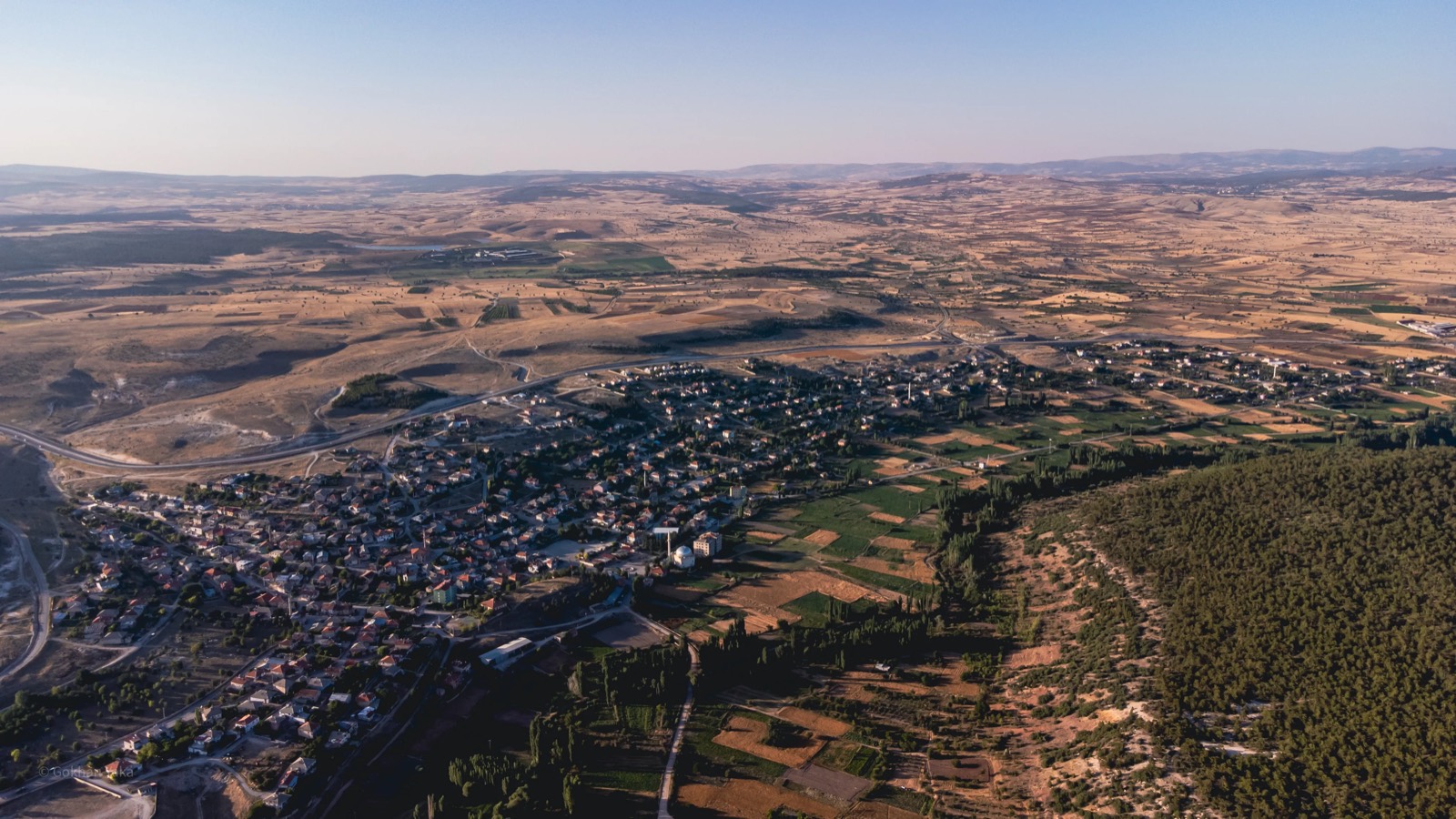 Landscape photographed from a drone